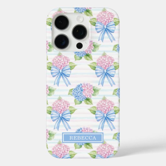 Blaue und rosa Hortensien Case-Mate iPhone Hülle (Rückseite)