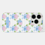 Blaue und rosa Hortensien Case-Mate iPhone Hülle (Rückseite (Horizontal))