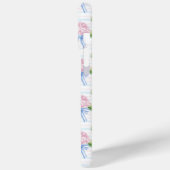 Blaue und rosa Hortensien gestreift Case-Mate iPhone Hülle (Rückseite / Links)