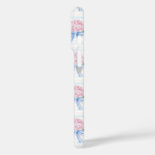 Blaue und rosa Hortensien gestreift Case-Mate iPhone Hülle (Rückseite / Links)