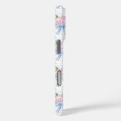 Blaue und rosa Hortensien gestreift Case-Mate iPhone Hülle (Rückseite / Rechts)