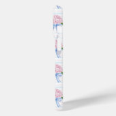 Blaue und rosa Hortensien gestreift Case-Mate iPhone Hülle (Rückseite / Links)