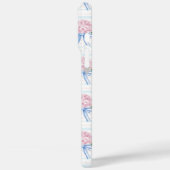 Blaue und rosa Hortensien gestreift Case-Mate iPhone Hülle (Rückseite / Links)