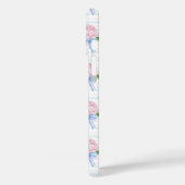 Blaue und rosa Hortensien gestreift Case-Mate iPhone Hülle (Rückseite / Links)
