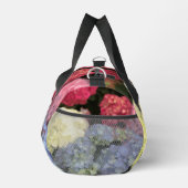 Blaue und rosa Hydrangea Digitale Blume Duffle Bag (Rechts)