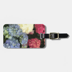 Blaue und rosa Hydrangea Digitale Blume Gepäckanhänger