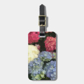 Blaue und rosa Hydrangea Digitale Blume Gepäckanhänger (Vorderseite vertikal)