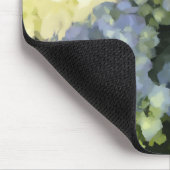 Blaue und rosa Hydrangea Digitale Blume Mousepad (Ecke)