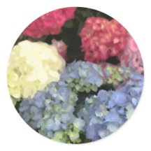 Blaue und rosa Hydrangea Digitale Blume