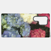 Blaue und rosa Hydrangea Digitale Blume Samsung Galaxy Hülle (Rückseite (Horizontal))