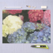 Blaue und rosa Hydrangea Digitale Blume Seidenpapier (Handwerk)