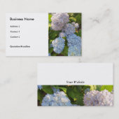 Blaue und rosa Hydrangeas Visitenkarte (Vorne/Hinten)
