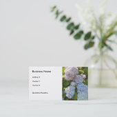 Blaue und rosa Hydrangeas Visitenkarte (Stehend Vorderseite)