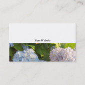 Blaue und rosa Hydrangeas Visitenkarte (Rückseite)