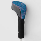 Blaue und rosa Korallenriff-Muster Golf Headcover (angewinkelt)