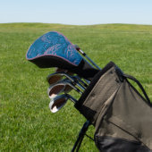 Blaue und rosa Korallenriff-Muster Golf Headcover (In SItu)