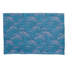 Blaue und rosa Korallenriff-Muster Kissenbezug