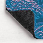 Blaue und rosa Korallenriff-Muster Mousepad (Ecke)