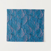 Blaue und rosa Korallenriff-Muster Wandteppich (Vorderseite (Horizontal))