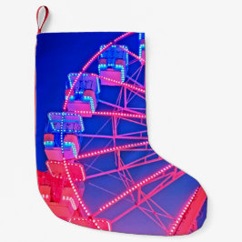 Blaue und rosa Leuchten Kleiner Weihnachtsstrumpf