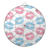 Blaue und rosa Lippenmuster, Lipstick, Kiss Dartscheibe (vorne)