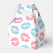 Blaue und rosa Lippenmuster, Lipstick, Kiss Geschenkschachtel (Rückseite)
