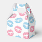 Blaue und rosa Lippenmuster, Lipstick, Kiss Geschenkschachtel (Vorderseite)