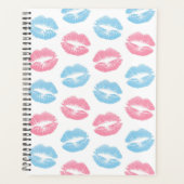 Blaue und rosa Lippenmuster, Lipstick, Kiss Planer (Vorderseite)