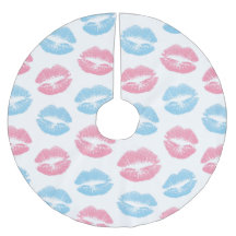 Blaue und rosa Lippenmuster, Lipstick, Kiss