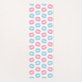 Blaue und rosa Lippenmuster, Lipstick, Kiss Yogamatte (Vorderseite)