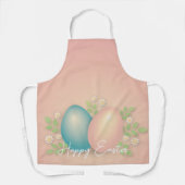 Blaue und rosa Ostereier Frühjahrspänner Schürze (Vorderseite)