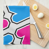 Blaue und rosa Pfeile Geschirrtuch (Viertel Falte)