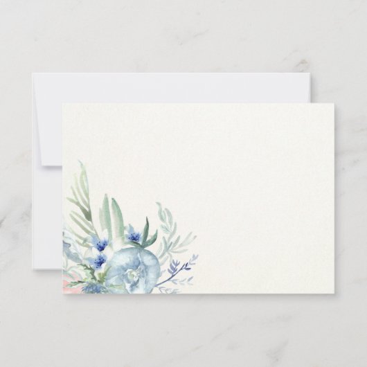 Blaue und rosa Pony| Windschutzscheiben-Windelsche Einladung (Rückseite)