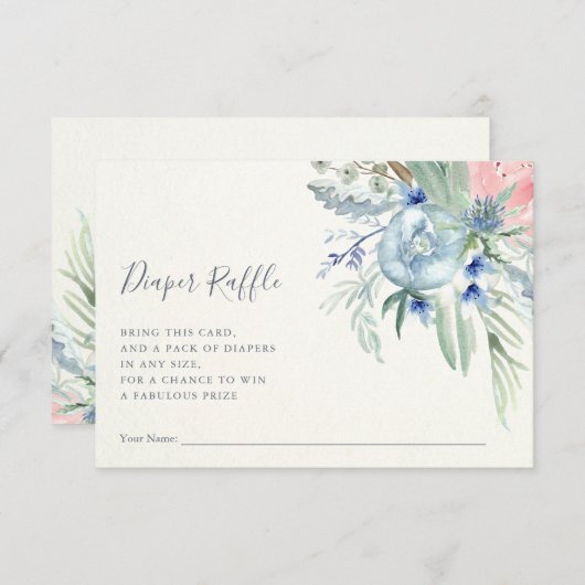 Blaue und rosa Pony| Windschutzscheiben-Windelsche Einladung (Vorne/Hinten)