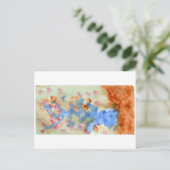 Blaue und rosa Postkarte (Stehend Vorderseite)