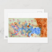 Blaue und rosa Postkarte (Vorne/Hinten)