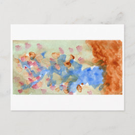 Blaue und rosa Postkarte