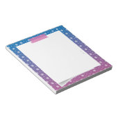 Blaue und rosa Sterne Notizblock (angewinkelt)