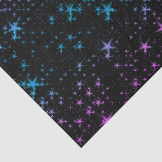 Blaue und rosa Sterne Seidenpapier (Ausschnitt)
