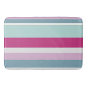 Blaue und rosa Streifen Badematte (Vorderseite)