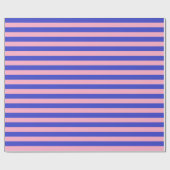 Blaue und rosa Streifen Geschenkpapier (Flach)