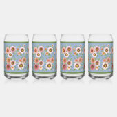 Blaue und rosa Tätige Botanische Kunst Dosenglas (Rechts)