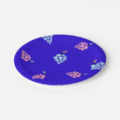 Blaue und rosa Trauben Papierplatte Pappteller (Schrägansicht)