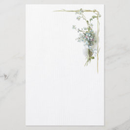 Blaue und rosa Vergissmeinnichte Briefpapier