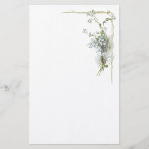 Blaue und rosa Vergissmeinnichte Briefpapier