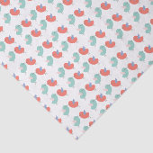 Blaue und rosa Vögel Seidenpapier (Ausschnitt)