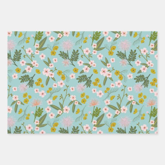 Blaue und rosa Wüste Geschenkpapier Set (Vorderseite 3)