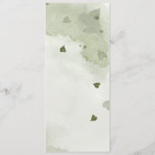 Blaue und rosafarbene Blume Hochzeitsmenü Menükarte (Rückseite)