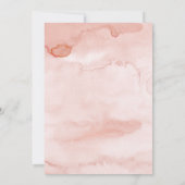 Blaue und rosafarbene Blüten - Änderung der Pläne Einladung (Rückseite)