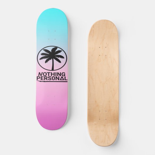 Blaue und rosafarbene Skateboard (Vorderseite)